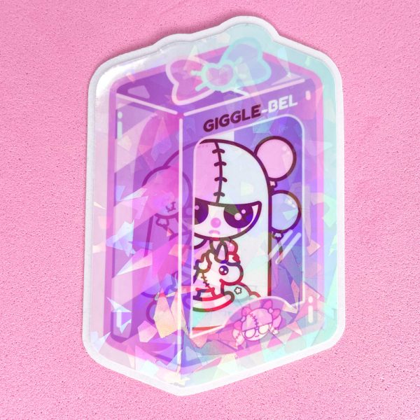 Doll Box Giggle-Bel Holographic Sticker